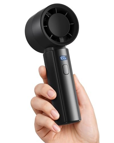 5-Speed Gaiatop Handheld Portable Fan w/ USB-C Rechargeable & LED Display