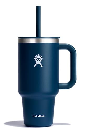 32oz Hydro Flask Insulated Stainless Steel Travel Tumbler w/ Handle (Indigo) Deal