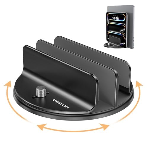 OMOTON VL04 360° Rotating Aluminum Dual Slot Vertical Laptop Stand Deal