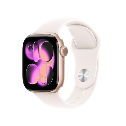 Apple Watch Series 11 [GPS 42mm] Smartwatch with Rose Gold Aluminum Case