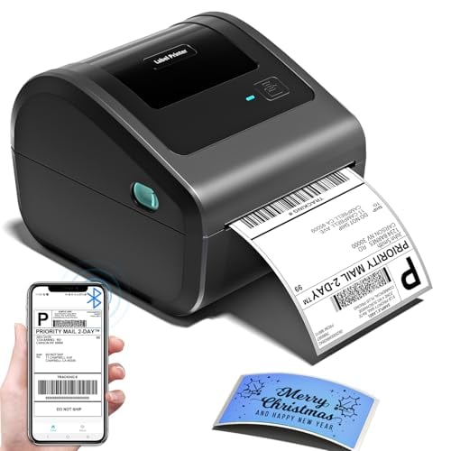 Bluetooth Shipping Label Printer with Built-in Label Bin Deal