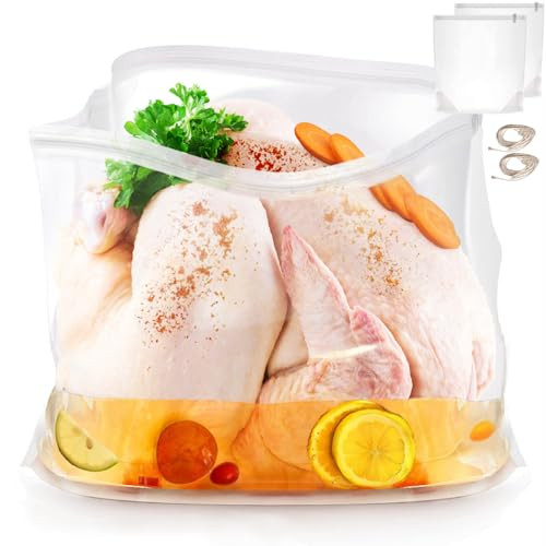 2 Pack 22"×26" Turkey Brine Bags for 40lb Turkey