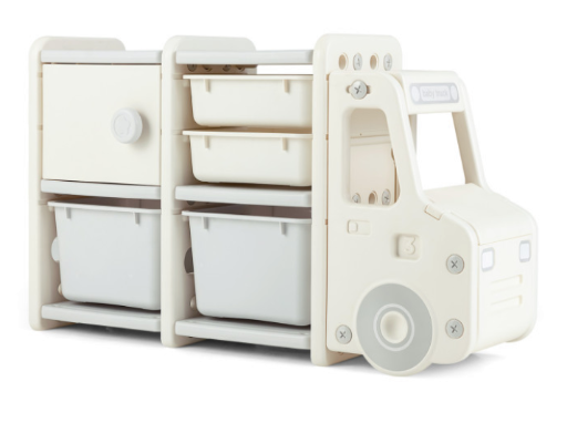 Costway Toddler Truck Storage Organizer with Plastic Bins