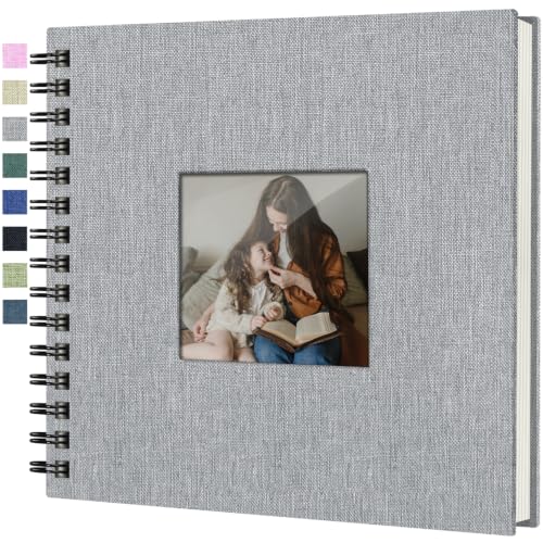 Linen Scrapbook Photo Album 8x8in 60Pages