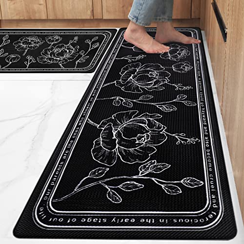 ROTTOGOON Anti Fatigue Kitchen Floor Mat, 2-Pack, Black Deal