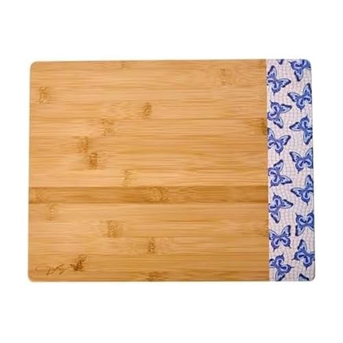 Dolly Parton Bamboo Reversible Cutting Board, Blue Butterfly Print, 11 x 14 Inch Deal