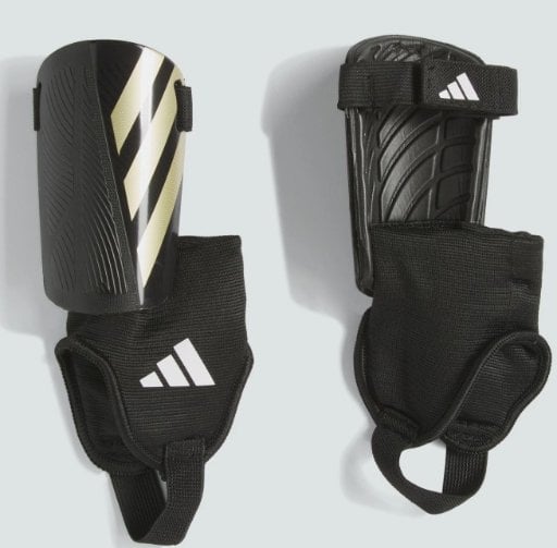Adidas Kids' Tiro Match Shin Guards (Black/Gold Metallic/White) Deal