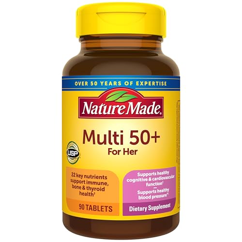 Nature Made Multivitamin for Women 50+ No Iron Tablets 90-Count