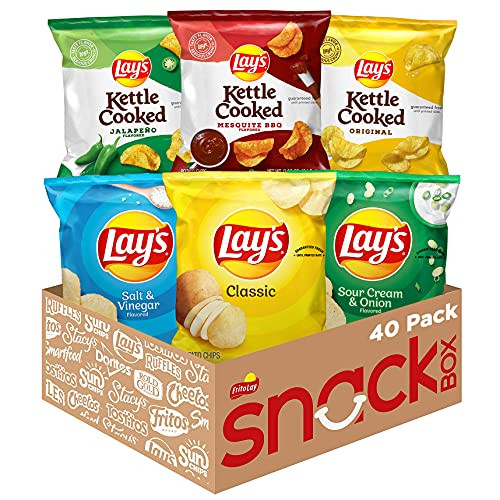 Lay's and Lay's Kettle Cooked Potato Chips Variety Pack 40-Count
