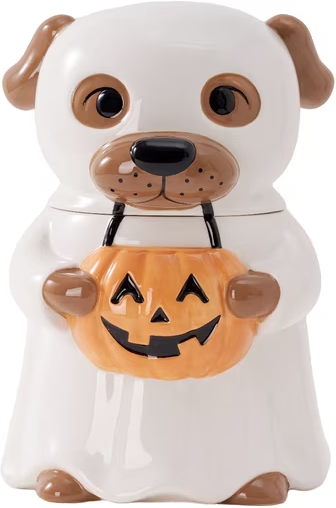 Way To Celebrate Halloween Ceramic Cookie Jar, Pumpkin Cat or Ghost Dog Deal