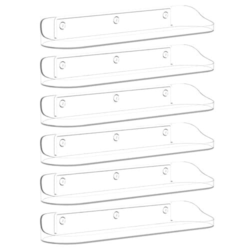SpaceWhisper Clear Plastic Wall Shelves 6-Pack 15" Deal