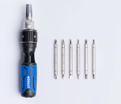 Kobalt 12-in-1 Double Drive 7-Piece 3-1/2-in Ratcheting Multi-Bit Combination Tip Screwdriver Set