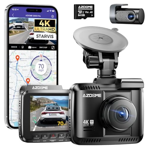 AZDOME GS63H Pro 4K Dash Cam Front and Rear