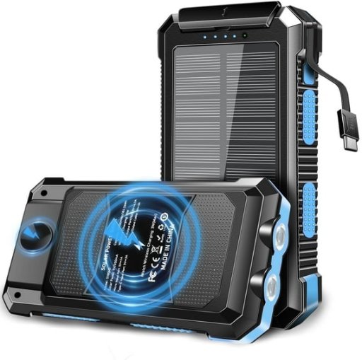 Yelomin 49800mAh Solar Power Bank Portable Wireless Charger