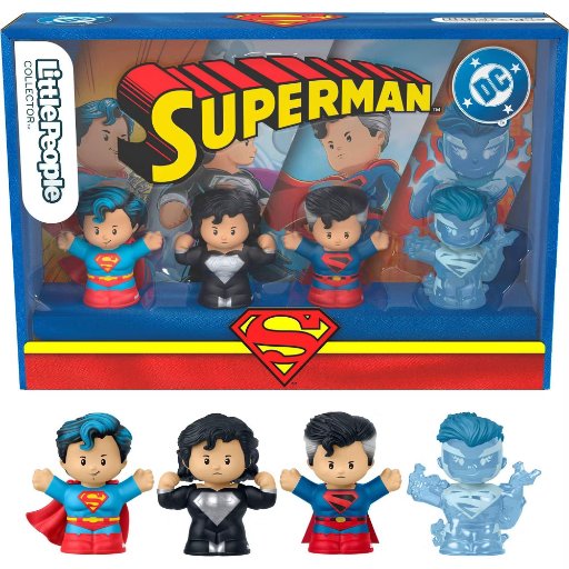 Little People Superman Through The Ages Mini Figure Collectibles