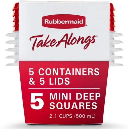 Rubbermaid 2.1 Cups Clear Food Storage Container 5-Pack Deal