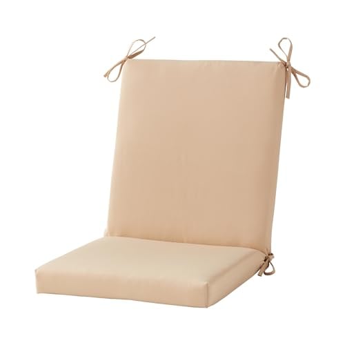 High Back Outdoor Chair Cushion Hinged Patio Chair Pad with Removable Cover Deal