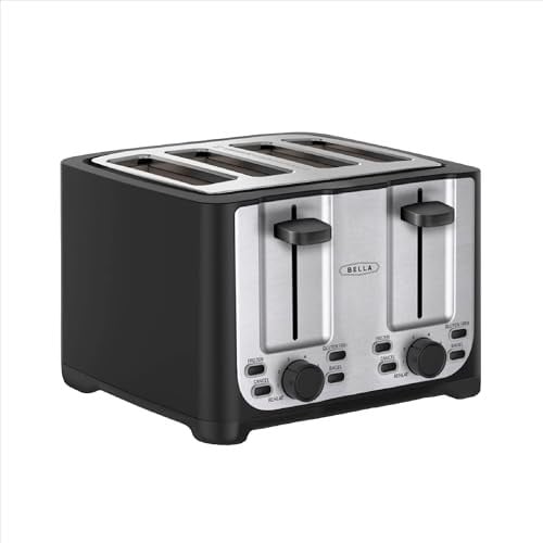 BELLA 4 Slice Toaster, Extra Wide Slots
