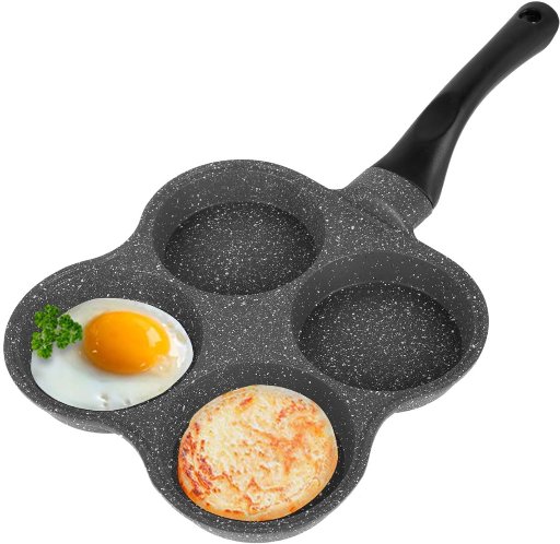Hvxrjkn 4-Hole Nonstick Pancake & Egg Frying Pan