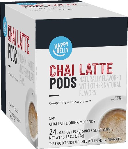 Happy Belly Chai Latte Tea Pods 24 Count