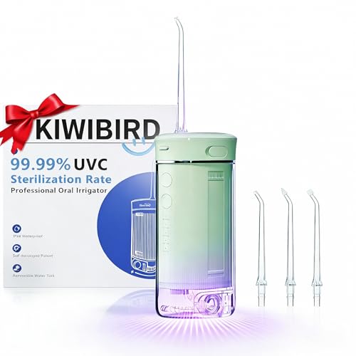 KIWIBIRD Mini Travel Water Flosser with UVC Light Deal