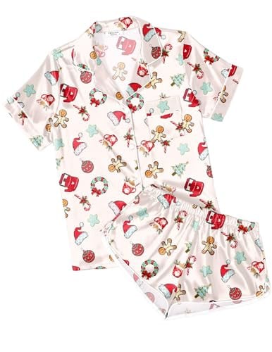 Ekouaer Womens Silk Satin Pajama Set -  2 Piece