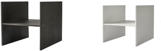 Better Homes & Gardens H Shelf Insert for Cube Organizers, Tobacco Oak/White Texture