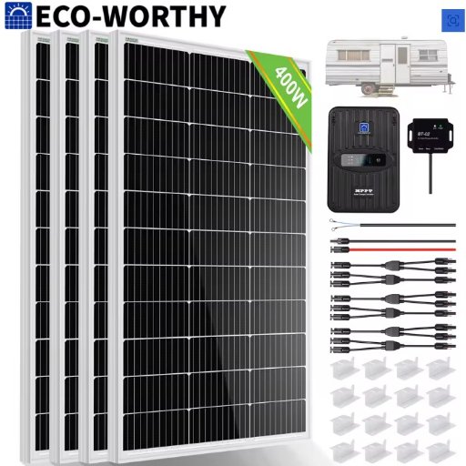 ECO-WORTHY 400W Monocrystalline Solar Panel Kit (4x 100W Panels)