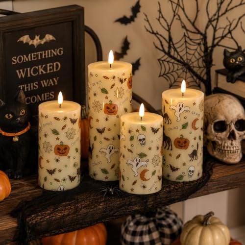 Halloween Ivory Flameless Candles with Remote Deal