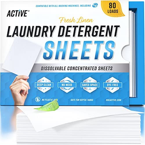 80-Load Active Laundry Detergent Sheets x5 Deal