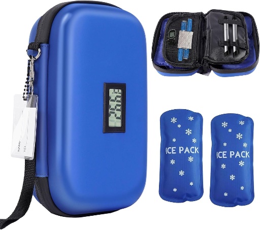 Medicine Cooler Travel Case with 2 Reusable Ice Packs