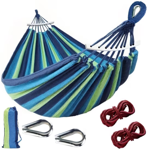Mapskey Portable Camping Hammock 700lb Heavy Duty with Anti-Roll Beams & Tree Straps Deal