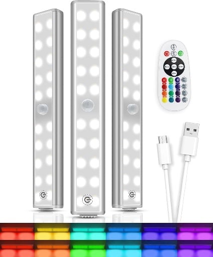 Under Cabinet Lights with Remote Control 3-Pack