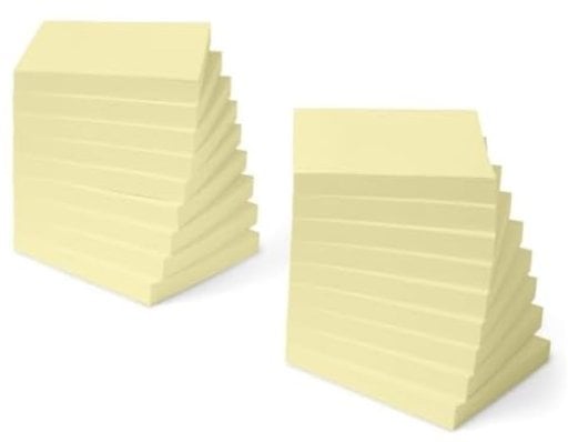 Amazon Basics 18-Pack 100-Piece 3" x 3" Square Sticky Notes (Yellow) Deal