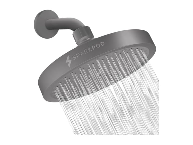 SparkPod High Pressure Round Rain Shower Head 6" Deal