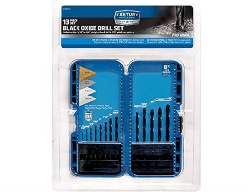 Century Drill & Tool Pro Grade Black Oxide Drill Set, 13 Piece