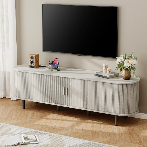 Latitude Run Modern Solid & Manufactured Wood TV Stand for TVs up to 80" Deal