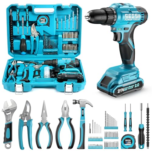 SEESII 21V 190-Piece Cordless Drill & Home Tool Kit Deal