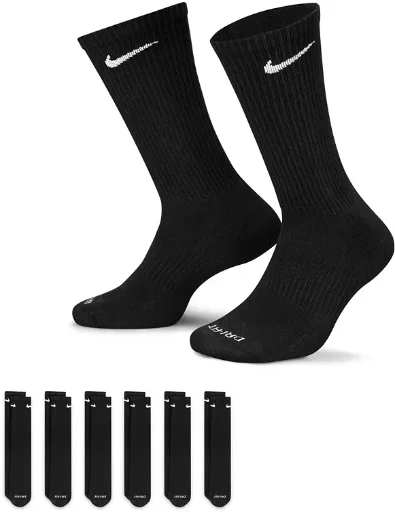 Men's Nike Everyday Plus Cushion Crew Training Socks 6-Pack Deal
