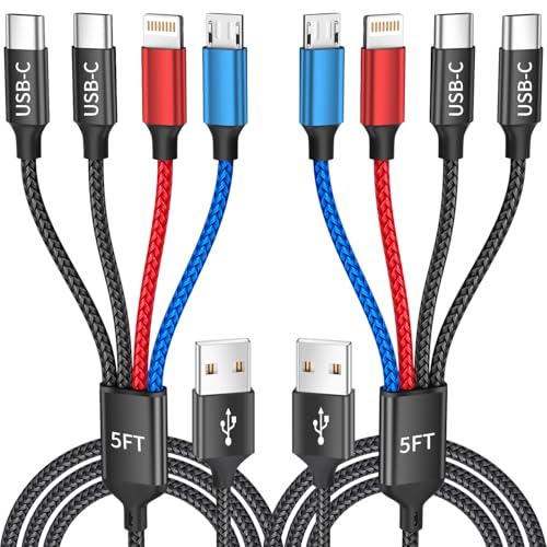 IDISON 2-Pack 5' 4-in-1 Multi Charging Cables Deal