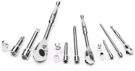 Husky 14-Piece 1/4 in., 3/8 in., and 1/2 in. 72-Tooth Ratchet and Accessory Set