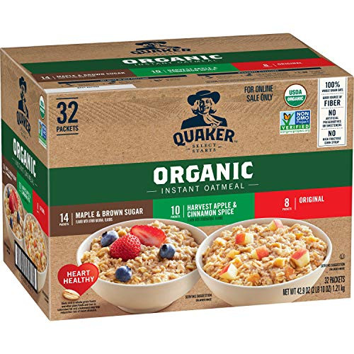 QUAKER Instant Oatmeal 32 Count 3 Flavor Variety Pack