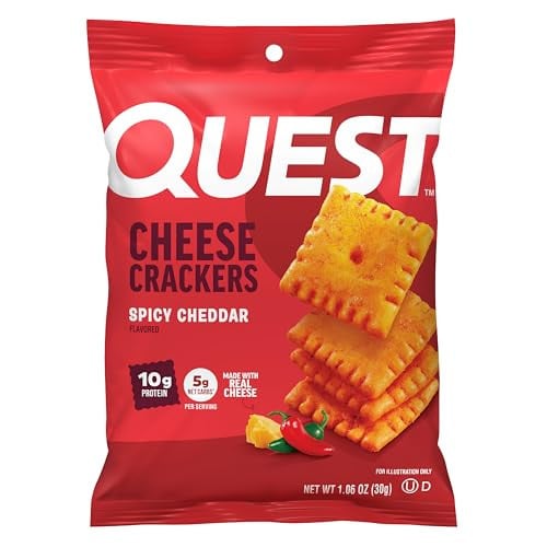 Quest Nutrition Spicy Cheddar Cheese Crackers 12-Pack 1.06-Oz Deal