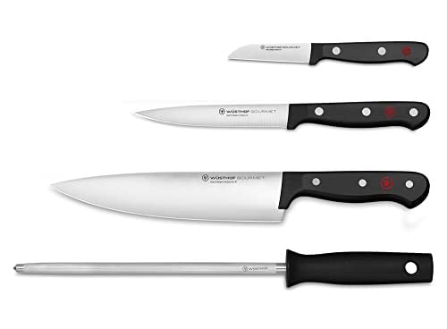4-Piece Wüsthof Gourmet Chef's Knife Set (Black) Deal