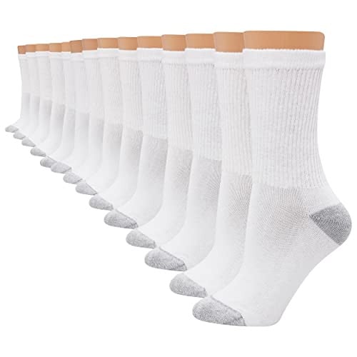 Hanes Women's Crew, Ankle, and No-Show Moisture-Wicking Cushioned Athletic Socks (14 Pack) Deal
