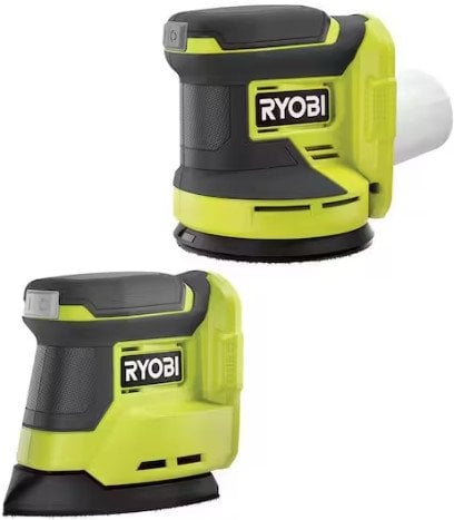 RYOBI ONE+ 18V Cordless 2-Tool Combo Kit with Random Orbit Sander and Corner Cat Finish Sander (Tools Only)