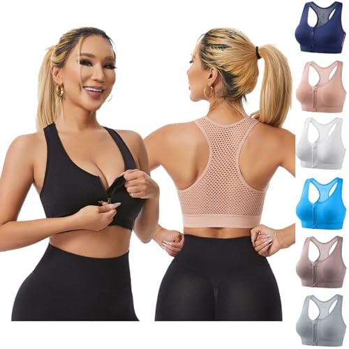 Zip Front Push Up Sports Bras  Deal