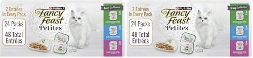 Purina Fancy Feast Petites Wet Cat Food Tubs 48-Pack 2.8-Oz