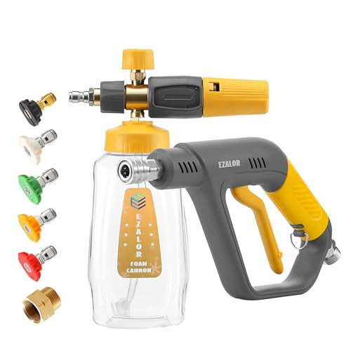 Short Pressure Washer Gun with Foam Cannon 4000 PSI 1 Liter