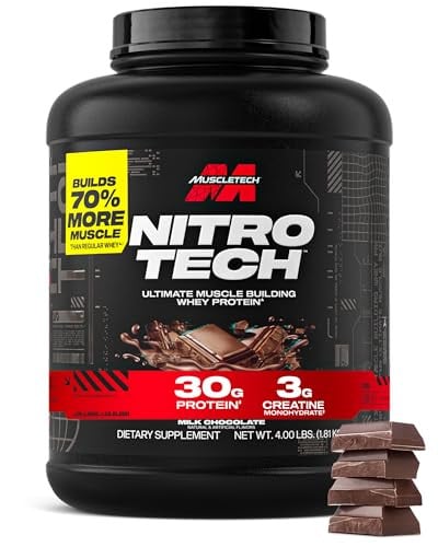 Muscletech Nitro-Tech Whey Protein Powder Milk Chocolate 4 Pound Deal